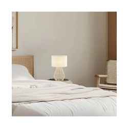 20235 TABLE LAMP E27 MAX 40W THREAD STRING CORD & LINEN NATRUAL ON/OFF SWITCH Zambelis Lights