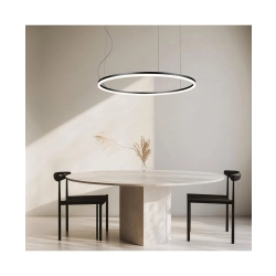 20264 84W LED PENDANT LIGHT 83W 3000K ALUMINIUM & ACRYLIC BLACK Zambelis Lights