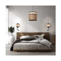 20354 PENDANT BURLAP 1XE27 MAX 25W NATURAL Zambelis Lights