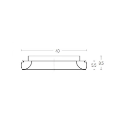 2040 CEILING LIGHT 32W 3000K ALUMINIUM & ACRYLIC SANDY BLACK Zambelis Lights