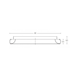 2056 CEILING LIGHT 55W 3000K ALUMINIUM & ACRYLIC SANDY BLACK Zambelis Lights
