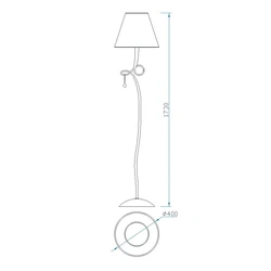 Lampa podłogowa Mantra Paola Gold 3543MA - zdjęcie dodatkowe 1