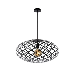 Lampa wisząca WOLFRAM Ø 65 cm 1xE27 czarny 21417/65/30 Lucide - zdjęcie produktu