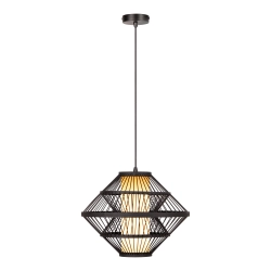 PASQUINO Lampa wisząca – Czarna – Ø40 – 1xE27 – 40W – Sklejka 21445/40/30 Lucide - zdjęcie produktu
