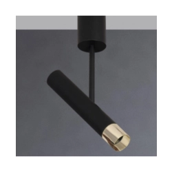 22028 CEILING LED LIGHT 4W 3000K BLACK - GOLD METAL - ALUMINIUM MOVABLE SPOTS Zambelis Lights
