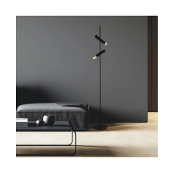 22032 FLOOR LED LAMP 7W 3000K SANDY BLACK - GOLD METAL - ALUMINIUM Zambelis Lights