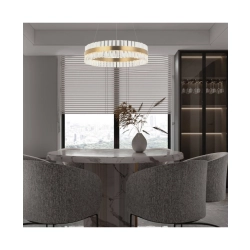22040 PENDANT LED LIGHT 68W 3000K STAINLESS STEEL-GLASS GOLD MATT Zambelis Lights