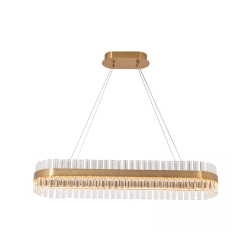 22041 PENDANT LED LIGHT 68W 3000K STAINLESS STEEL-GLASS GOLD MATT Zambelis Lights