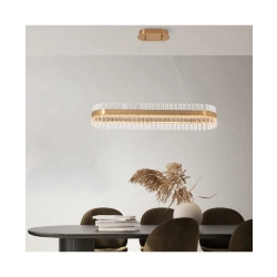 22041 PENDANT LED LIGHT 68W 3000K STAINLESS STEEL-GLASS GOLD MATT Zambelis Lights