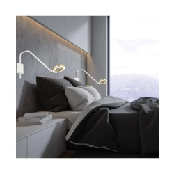 22043 LED WALL LIGHT 7W 3000K ALUMINUM WHITE MATT - GOLD Zambelis Lights