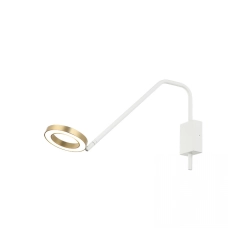 22043 LED WALL LIGHT 7W 3000K ALUMINUM WHITE MATT - GOLD Zambelis Lights