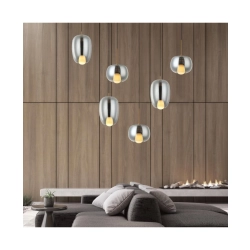 22056 PENDANT LIGHT G9 SMOKE GLASS - GOLD MAT Zambelis Lights
