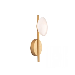 22061 WALL LIGHT 7W METAL - GLASS GOLD MATT Zambelis Lights