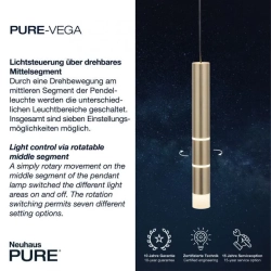 Lampa wisząca PURE-VEGA 2211-60 Paul Neuhaus