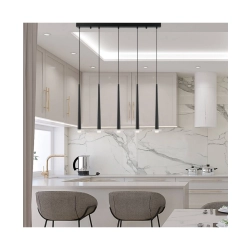 22112 PENDANT LED LIGHT 14W 3000K ALUMINUM -MARBLE BLACK Zambelis Lights
