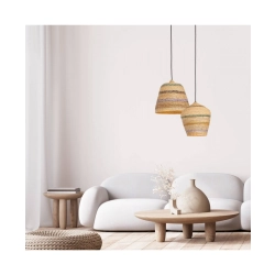 22163 PENDANT LAMP NATURAL BRAIDED WHEAT 1XE27 Zambelis Lights