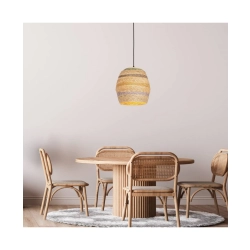 22165 PENDANT LAMP NATURAL BRAIDED WHEAT 1XE27 Zambelis Lights