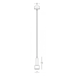 22177 PENDANT LIGHT LED 7W SANDY BLACK Zambelis Lights