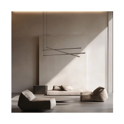 22237 LINEAR PENDANT LED LIGHT 64W BLACK SHADE Zambelis Lights
