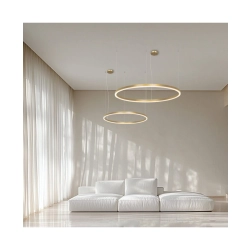 22240 LED PENDANT LIGHT 57W 3000K ALUMINIUM & ACRYLIC GOLD Zambelis Lights