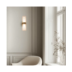 23016 SCONCE LIGHT LED 12W 3000K METAL - GLASS GOLD Zambelis Lights