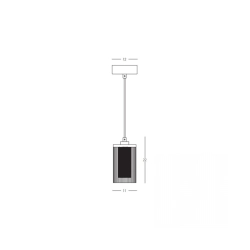 23018 PENDANT LED LIGHT 9W 3000K METAL-GLASS GOLD Zambelis Lights