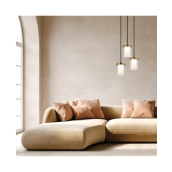23021 PENDANT LED LIGHT 20W 3000K METAL-GLASS GOLD Zambelis Lights