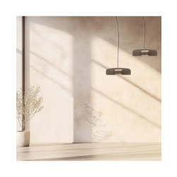 23053 PENDANT LED LIGHT 15W 3000K METAL-GLASS BLACK Zambelis Lights