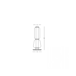 23061 TABLE LED LIGHT 7W 3000K BLACK MATT METALL - SMOKED GLASS Zambelis Lights
