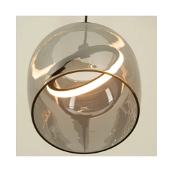23078 PENDANT LED LIGHT 6W 3000K METAL-SILICON-GLASS,BLACK-SMOKED GREY Zambelis Lights
