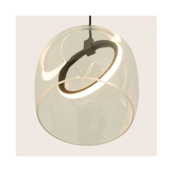 23080 PENDANT LED LIGHT 6W 3000K METAL-SILICON-GLASS,BLACK-CLEAR GLASS Zambelis Lights
