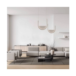 23164 PENDANT LED LIGHT 28W 3000K,4000K BLACK-LIGHT GREY Zambelis Lights