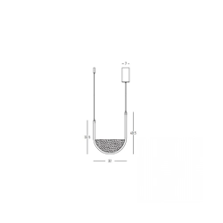 23167 PENDANT LED LIGHT 20W 3000K,4000K GOLD-CHAMPAGNE Zambelis Lights