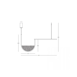 23171 PENDANT LED LIGHT 35W 3000K,4000K GOLD-CHAMPAGNE Zambelis Lights
