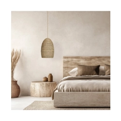 23195 PENDANT LAMP E27 MAX 20W RATTAN NATURAL SHADE Zambelis Lights
