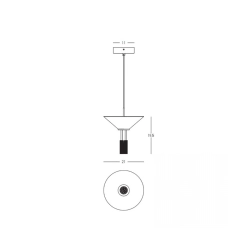 23199 PENDANT LED LIGHT 10W 3000K ALUMINIUM GOLD Zambelis Lights