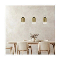 23232 LINE LED LIGHT 3X12W 3000K GLASS BLACK-GOLD Zambelis Lights
