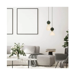 23238 PENDANT LAMP E14 MAX 15W GREEN MARBLE - BRASS Zambelis Lights