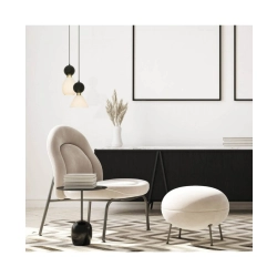 23239 PENDANT LAMP E14 MAX 15W BLACK MARBLE - BRASS Zambelis Lights