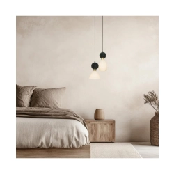 23239 PENDANT LAMP E14 MAX 15W BLACK MARBLE - BRASS Zambelis Lights
