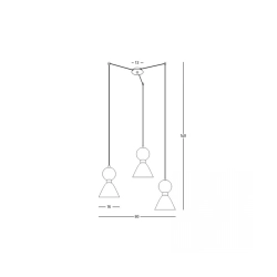23250 PENDANT LIGHTS 3XE14 MAX 15W GREEN MARBLE - BRASS FOR INTERIOR USE Zambelis Lights