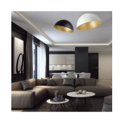 23260 CEILING LAMP E27 MAX 40W METAL WHITE - GOLD LEAF Zambelis Lights