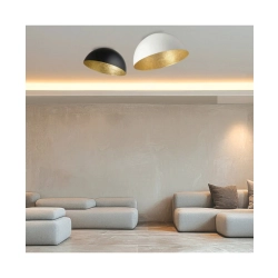 23260 CEILING LAMP E27 MAX 40W METAL WHITE - GOLD LEAF Zambelis Lights