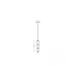 23269 PENDANT LED LIGHT 12W 3000K METAL-ACRYLIC-GLASS,BLACK-SMOKED GREY Zambelis Lights