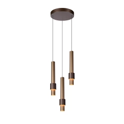 MARGARY Lampa wisząca Ø 28 cm LED Dim. 3x4W 2700K Coffee 24402/15/96 Lucide - zdjęcie produktu