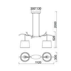 lampa wisząca Mantra Sabina 6177MA - zdjęcie dodatkowe 1