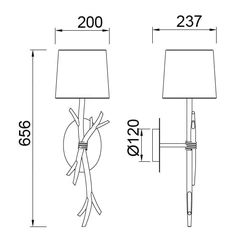 Lampa ścienna Mantra Sabina 6180MA - zdjęcie dodatkowe 1