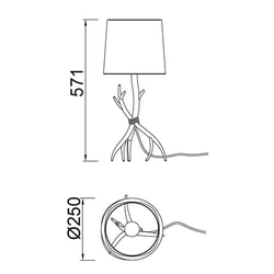 Lampa biurkowa Mantra Sabina 6181MA - zdjęcie dodatkowe 1