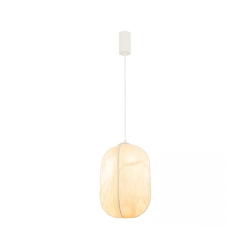 25170 PENDANT LIGHT 1xE27 MAX 15W MULBERRY SILK - METAL WHITE Zambelis Lights