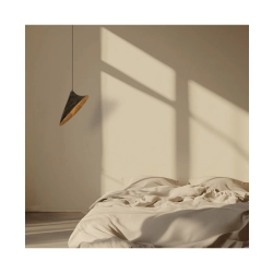 25174 PENDANT LIGHT 1xE27 MAX 15W MULBERRY SILK - METAL BLACK Zambelis Lights
